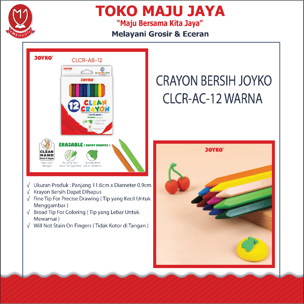 

CRAYON BERSIH JOYKO CLCR-AC-12 WARNA