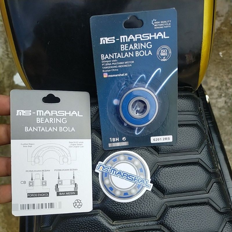 BEARING 6201 RS MERK ORIGINAL MARSHAL / KLAHAR 6201 RS DEPAN