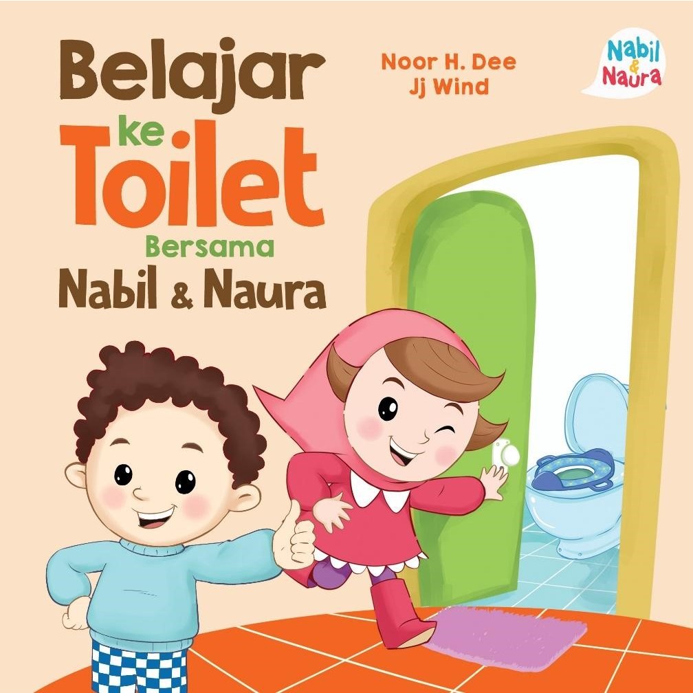 [Buku-NR] Seri Nabil & Naura: Belajar ke Toilet Bersama Nabil & Naura | Boardbook
