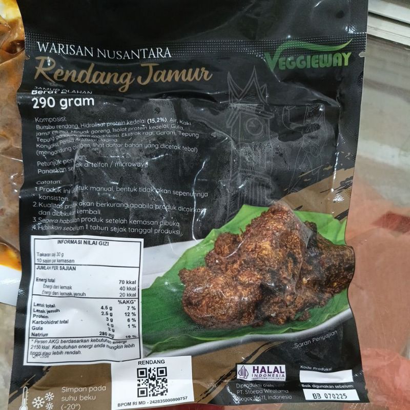 

Veggiepedia Vegan Rendang Siap saji isi 6pcs