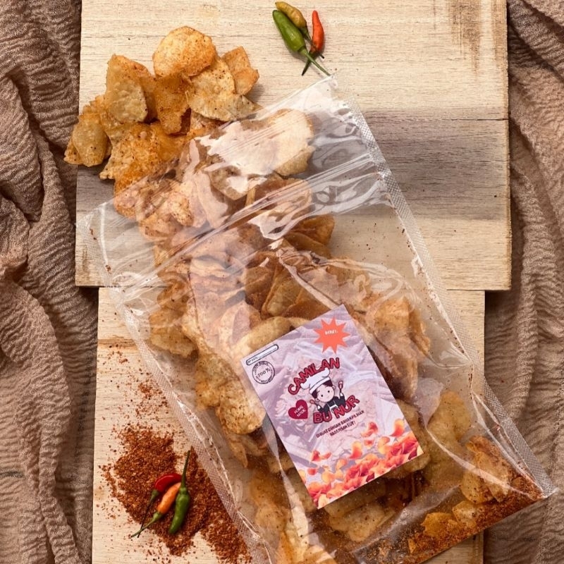 

Keripik Talas Crispy Bumbu Gurih Kripik Balado Pedes (200g)