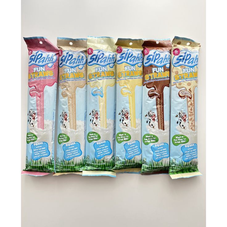 

jhReady Stock sipahh fun straw pack 5s sedotan berbagai varian rasa isi 5 sedotan less sugar R99