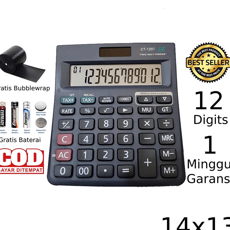

Terlaku Kalkulator CITIZEN 12T 12 Digit Kakulator Dagang Kalkulator check Calculator 12 Digit P44