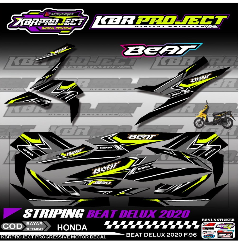 BEAT DELUXE 2020 2021 STIKER STRIPING PREMIUM MOTOR KEREN LIS VARIASI BEAT DELUXE 2020 2021 STIKER M