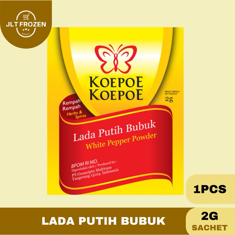 

Lada Putih Bubuk Sachet Koepoe Kupu / Merica Bubuk 1 pcs - 2g