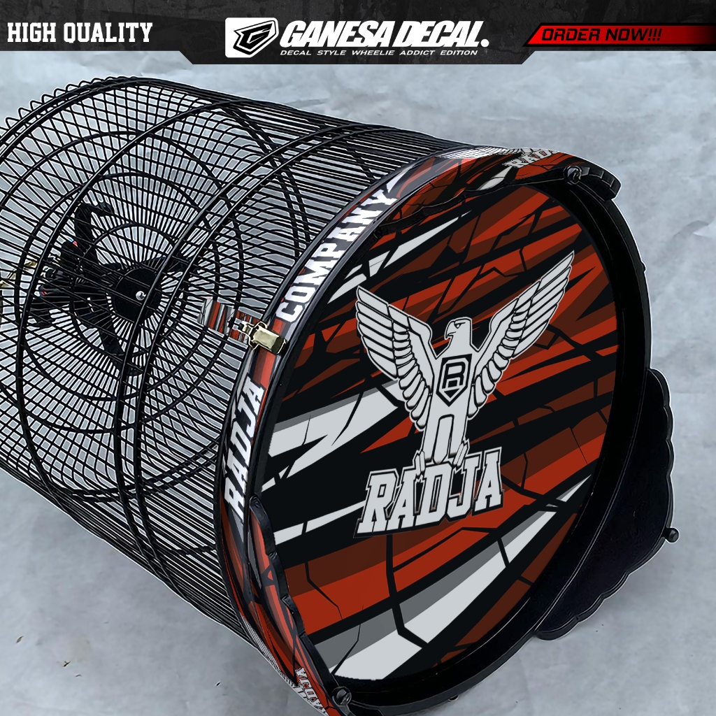 Stiker Decal Sangkar Burung Murai Kacer Tebok Bulat - Sticker Dekal Sangkar Murai Variasi Desain Rad