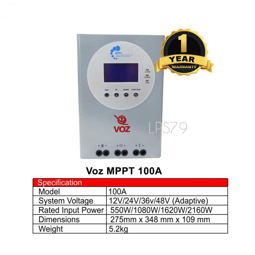 VOZ MPPT 100A Auto | 12V - 48V