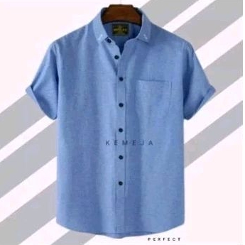 hem pria polos kemeja polos cowo biru softblue