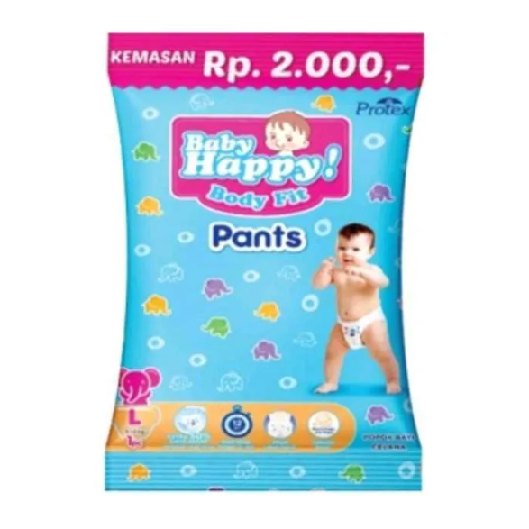 Promo 6+1, Pampers /Popok Baby Happy pant Uk M,L dan XL  1 Dus, isi 56 pcs