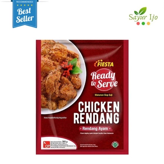 

FIESTA Chicken Rendang 300 Gram / Pack Fresh Frozen Daging Ayam Olahan Premium HALAL