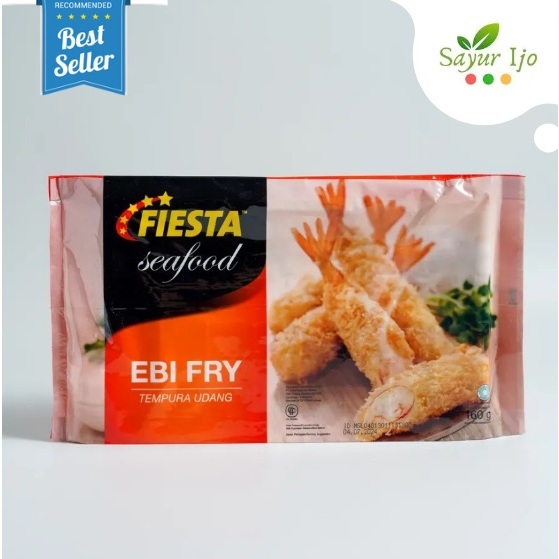 

Fiesta Seafood Ebi Fry 160 Gram / Pack Fresh Frozen Tempura Udang Goreng Tepung HALAL