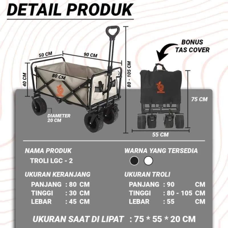 Trolly Camping/Keranjang Camping Lipat Troli Barang Box Trolly Camping Keranjang Barang Trolly Box F