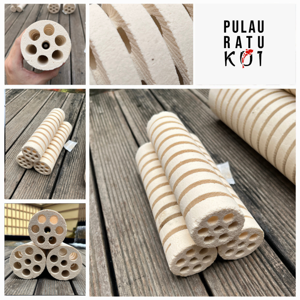 Mountain tree lotus root bacteria house II size S media filter kolam import 16 x 4 cm