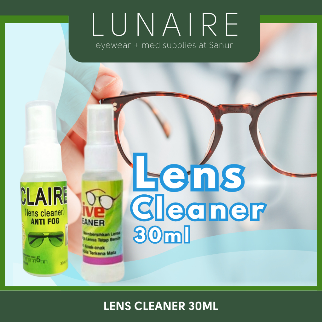Cairan Pembersih Lensa Kacamata Penghilang Noda Lensa Kacamata Claire & Executive | Lens Cleaner Spr