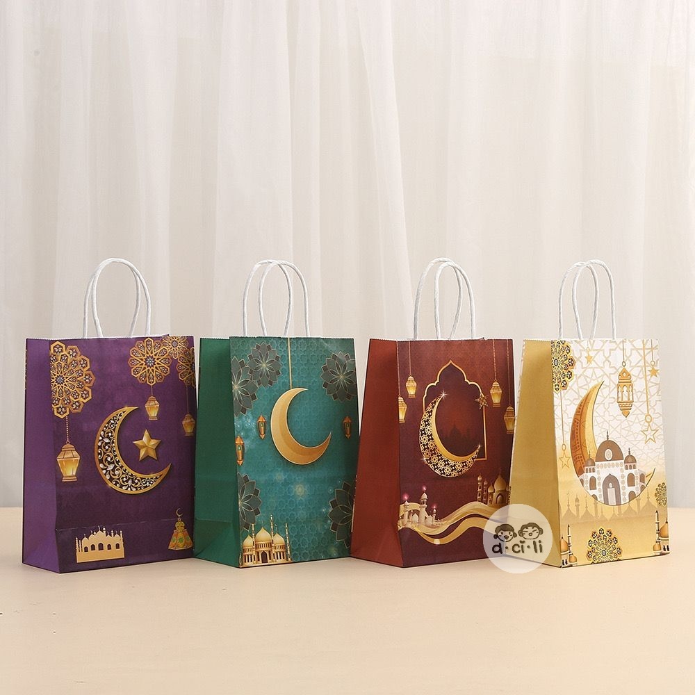 

Goodie Paper Bag Kantong Tas KERTAS Snack Souvenir Kado Hampers Parcel Idul Fitri Lebaran Ramadhan Eid Mubarak