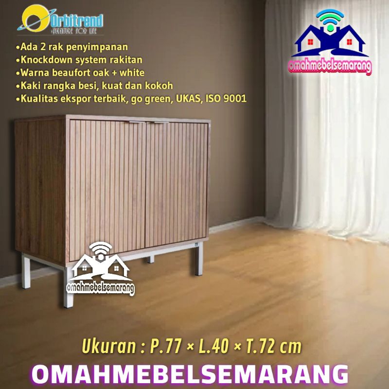Lemari kabinet ORBITREND ISLA compact sideboard kaki besi minimalis