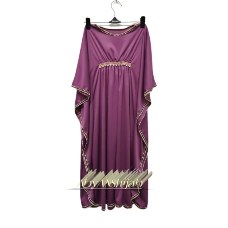 Kaftan Anak Perempuan bahan Kaos/ Kaftan Anak 2-8tahun/ Baju Lebaran/ Kaftan Lebaran