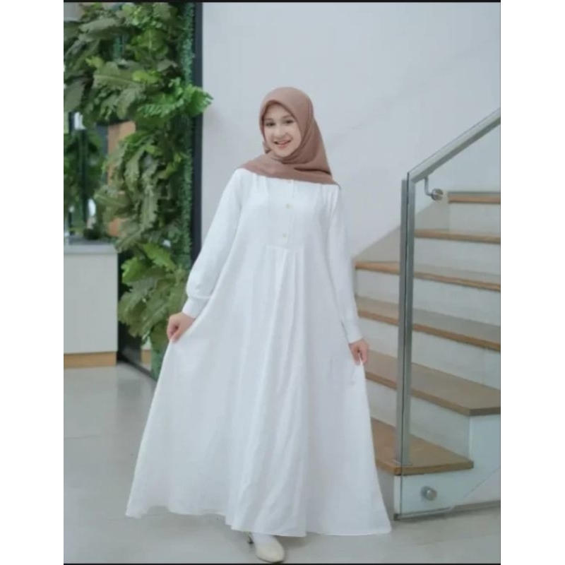 DRESS MUSLIM REMAJA CRINKEL AIRFLOW PREMIUM GAMIS ANAK 11-13TAHUN ALIKA DRESS
