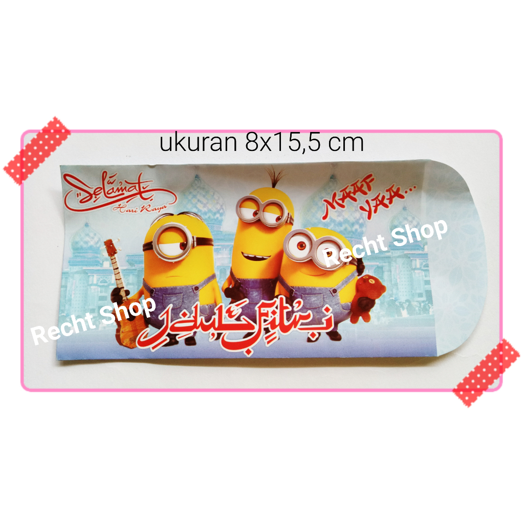 

amplop angpao lebaran idul fitri ukuran besar isi 10 lembar karakter minion minions