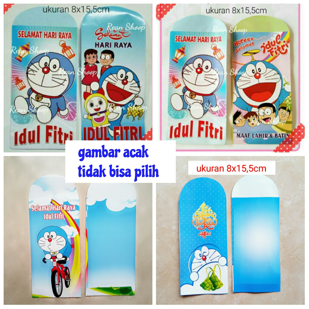 

amplop angpao lebaran idul fitri ukuran besar isi 10 lembar karakter doraemon