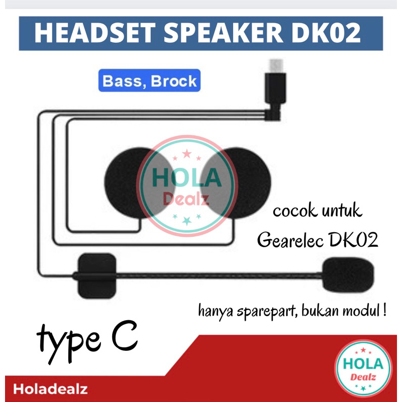 PART HEADSET INTERCOM GEARELEC DK02 SPEAKER GEARELEC DK02 BLUETOOTH HELM HEADSET GEARELEC DK02 GEARE