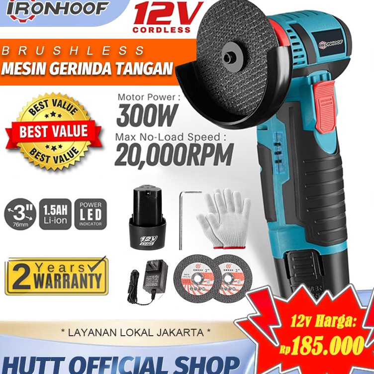 ART N73G Ironhoof Kit Gerinda Sudut Mini 25W Penggiling Sudut Listrik Mini 195Rpm Gerinda Sudut List