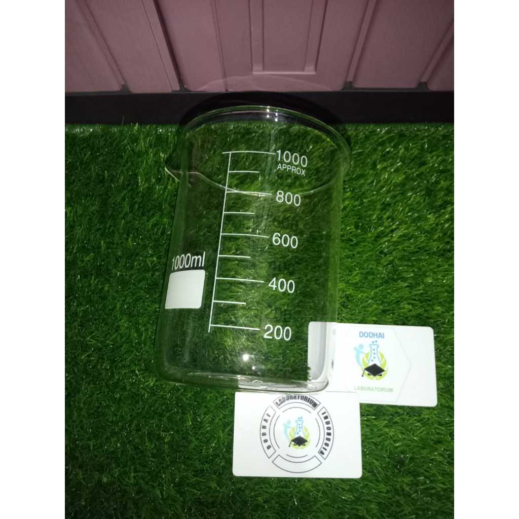 Beaker glass, gelas kimia, gelas takar 1000 ml