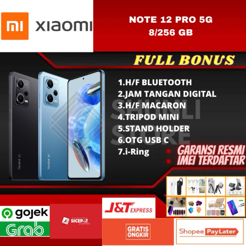 XIAOMI REDMI NOTE 12 PRO 5G 8/256GB NEW GARANSI RESMI