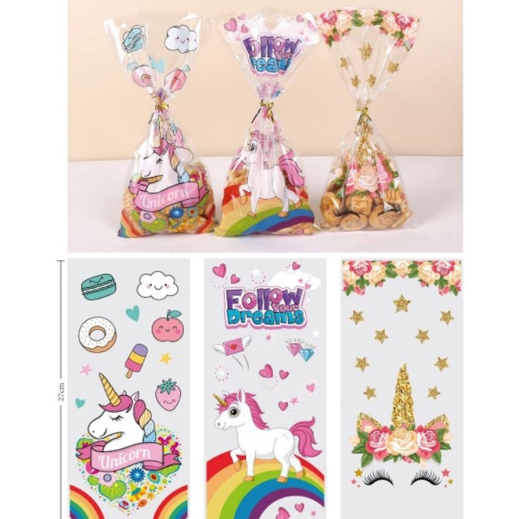 

Baju yang nyaman gaya yang mencolok 5pcs PLASTIK BINGKISAN SNACK ULANG TAHUN MINIPLASTIK COOKIES HADIAH