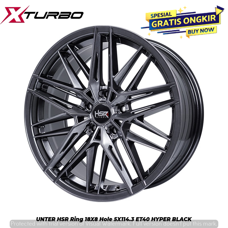 VELG MOBIL RING 18 HSR UNTER WARNA HYPER BLACK - PELEK MOBIL INNOVA XPANDER RUSH TERIOS DLL