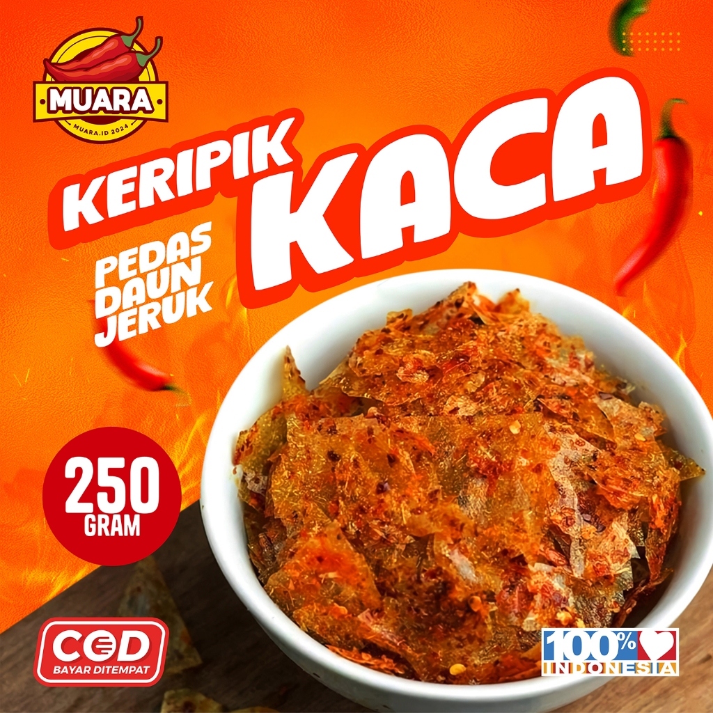 

KERIPIK KACA LEZAT PEDAS DAUN JERUK | KERIPCA KEMASAN 250 GRAM