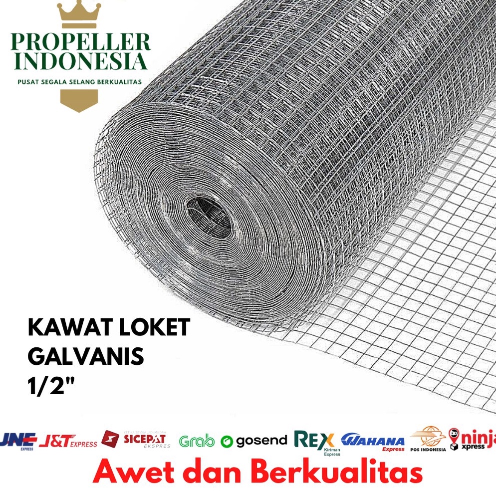 ART G59G Kawat Loket Galvanis Putih 12 Inch Kawat Ram Putih Kawat Ayam Kandang