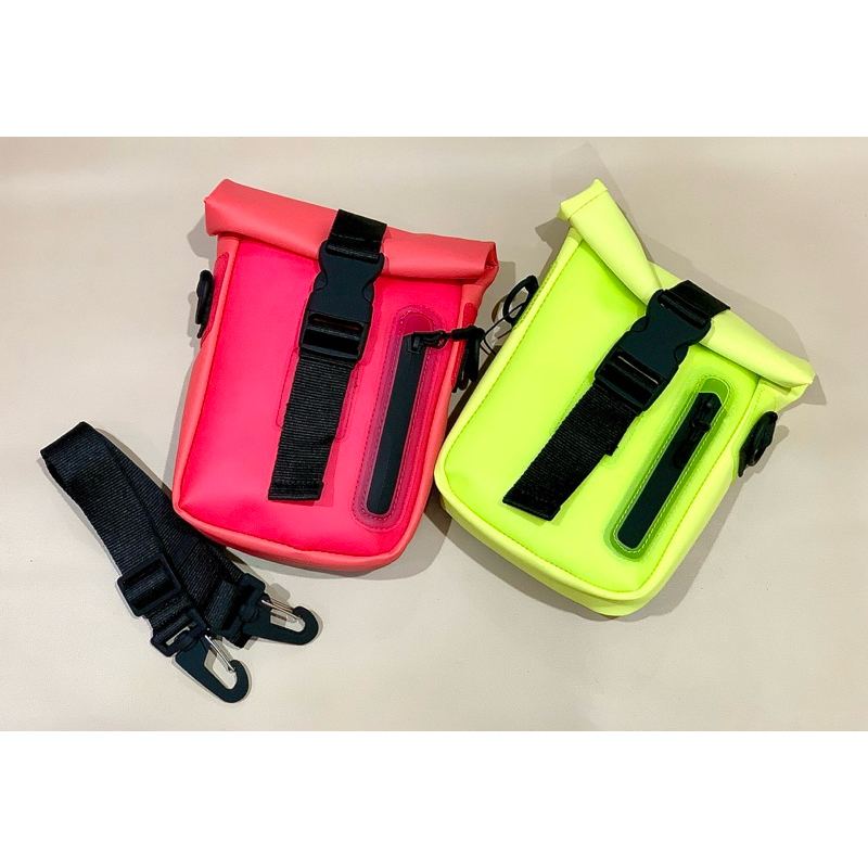 ZARA Sling Bag Tas Slempang Stabilo Color Strap Lock Nylon Original