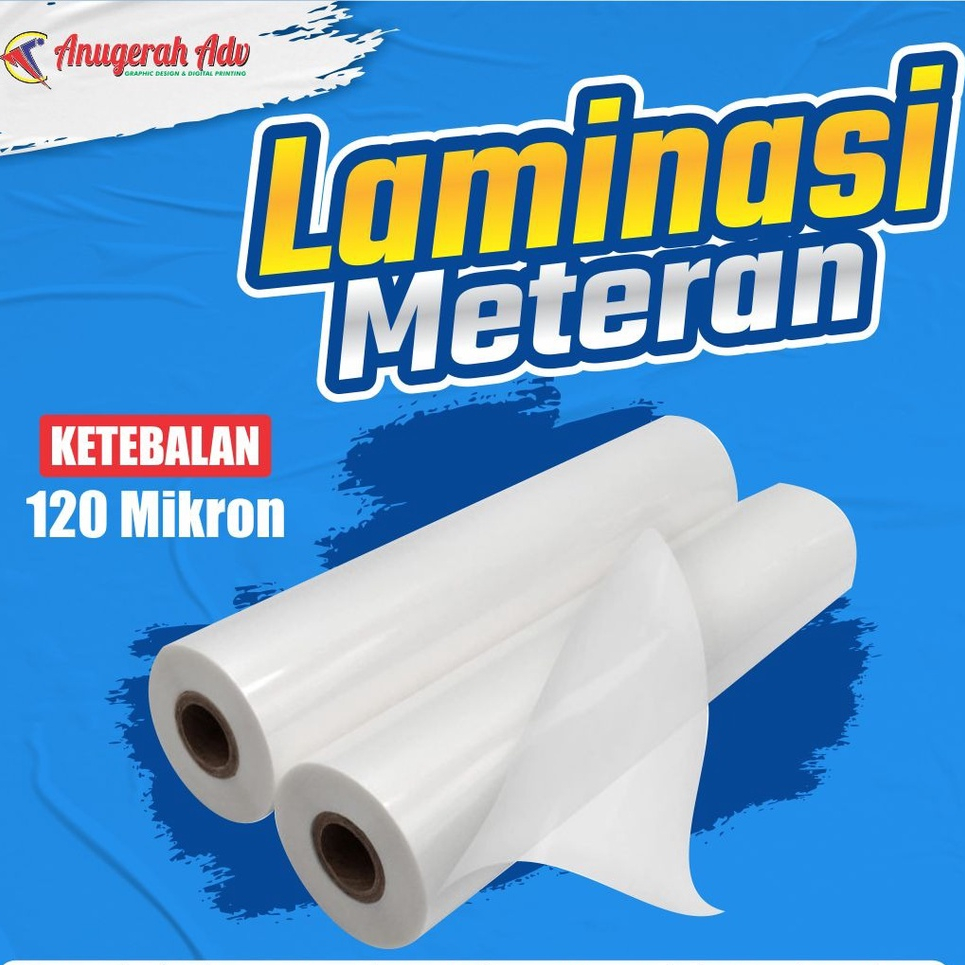 LAMINASI DINGIN METERAN | LAMINASI GLOSSY 120 MICRON