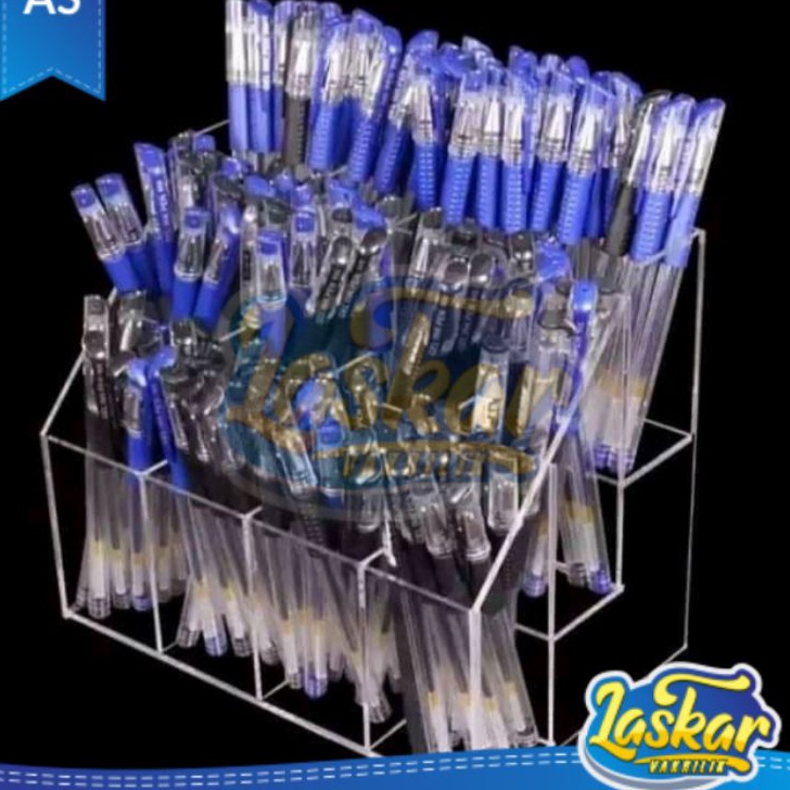 

77 Display rak pulpen 3 tingkattempat spidol akrilik