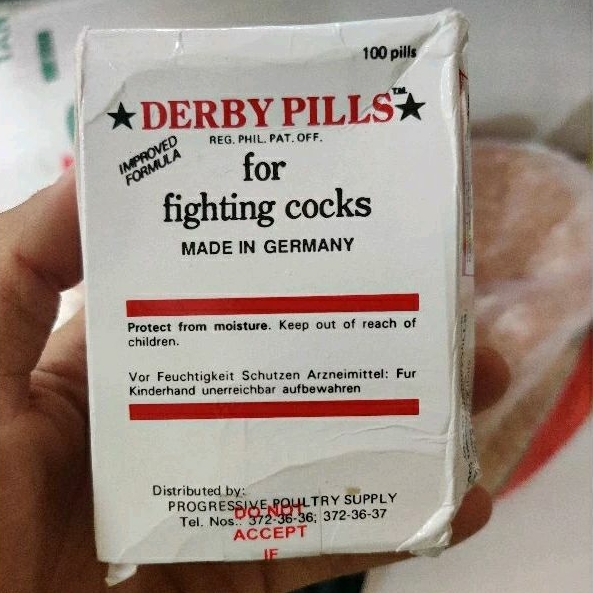 DERBY PILLS VITAMIN AYAM PETARUNG / JAGO ISI 20 BUTIR IMPORT DI JAMIN ORIGINAL