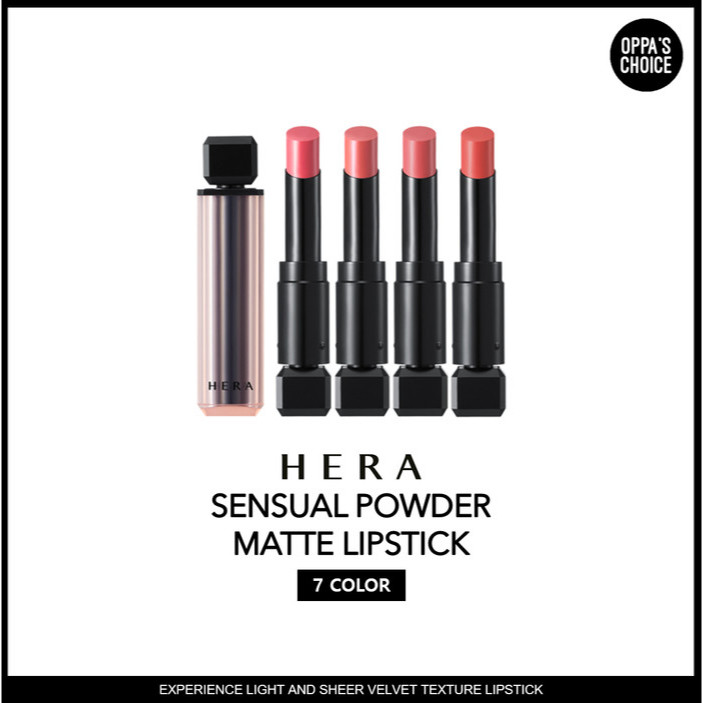 HERA SENSUAL POWDER MATTE LIPSTICK #159 CUDDLE JENNIE BLACKPINK #135 WHISTLE #489 HEE Full Size <REA