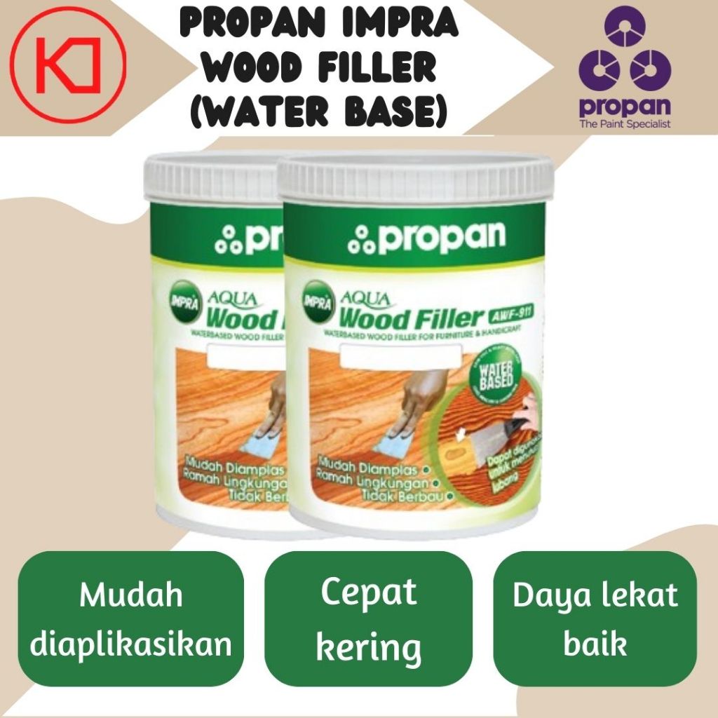 DEMPUL KAYU WATERBASED PROPAN IMPRA AQUA WOOD FILLER 1KG