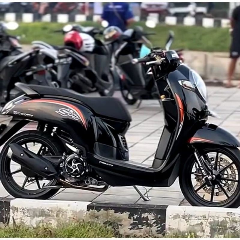 STRIPING TRANSPARAN STICKER SCOOPY 2017-2018-2019-2020 DONAT OLD COSTUM SIMPEL