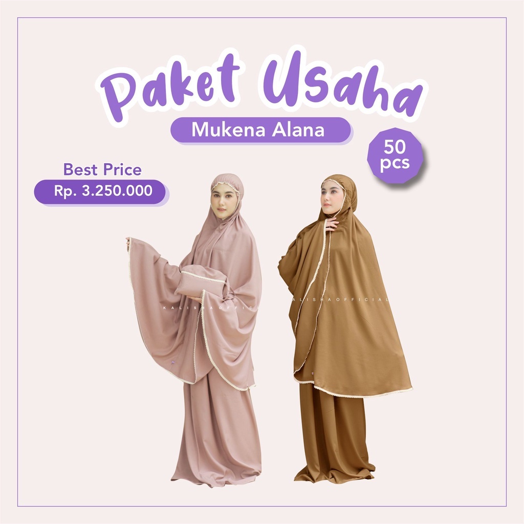 Paket Usaha Mukena Alana Mukena Dewasa Renda Mukena Katun Polos Mukena Travelling Adem By Kalishaoff