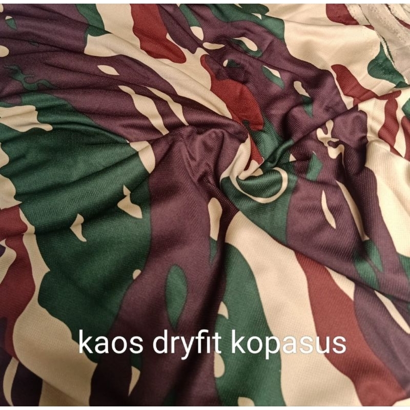 Bahan Kain Kaos Dryfit Loreng Kopasus
