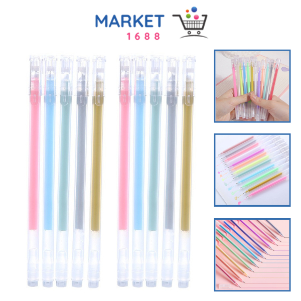 

Market1688 Pena Glitter Metalik 0.9mm Pulpen Warna Warni Ballpoint Craftwork Scrapbook Silver White Gel Ink Gold Colour Gel Pen Tinta Metallic