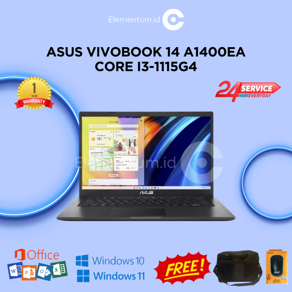 Asus Vivobook 14 A1400EA Core i3-1115G4 | 4GB 512GB 14" FHD