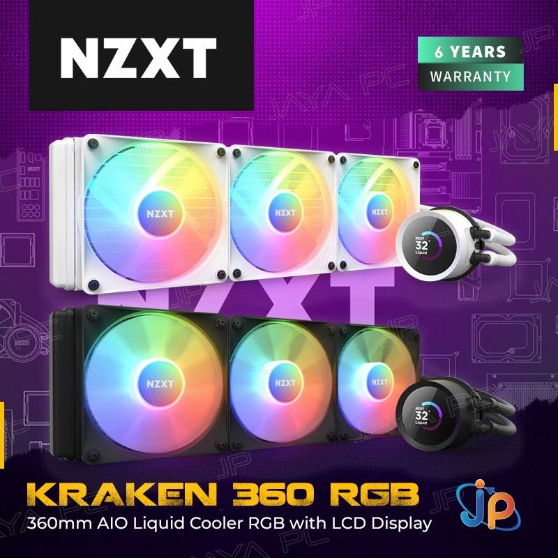 NZXT Kraken 360 RGB - Liquid CPU Cooler Fan 360mm with LCD Display