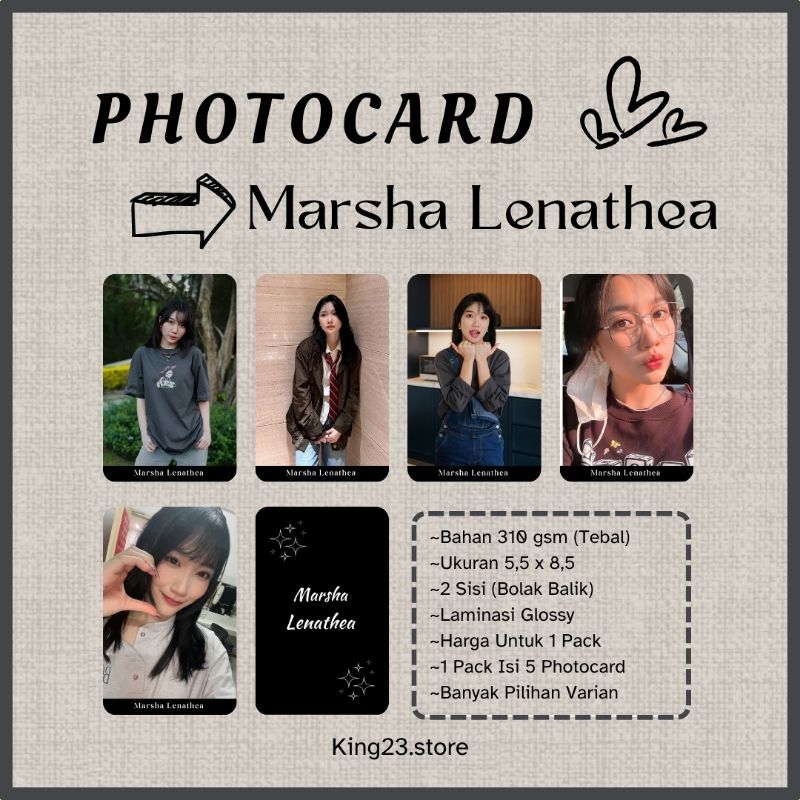 Photocard Marsha JKT48,PC Marsha Lenathea,Isi (5),PC Murah
