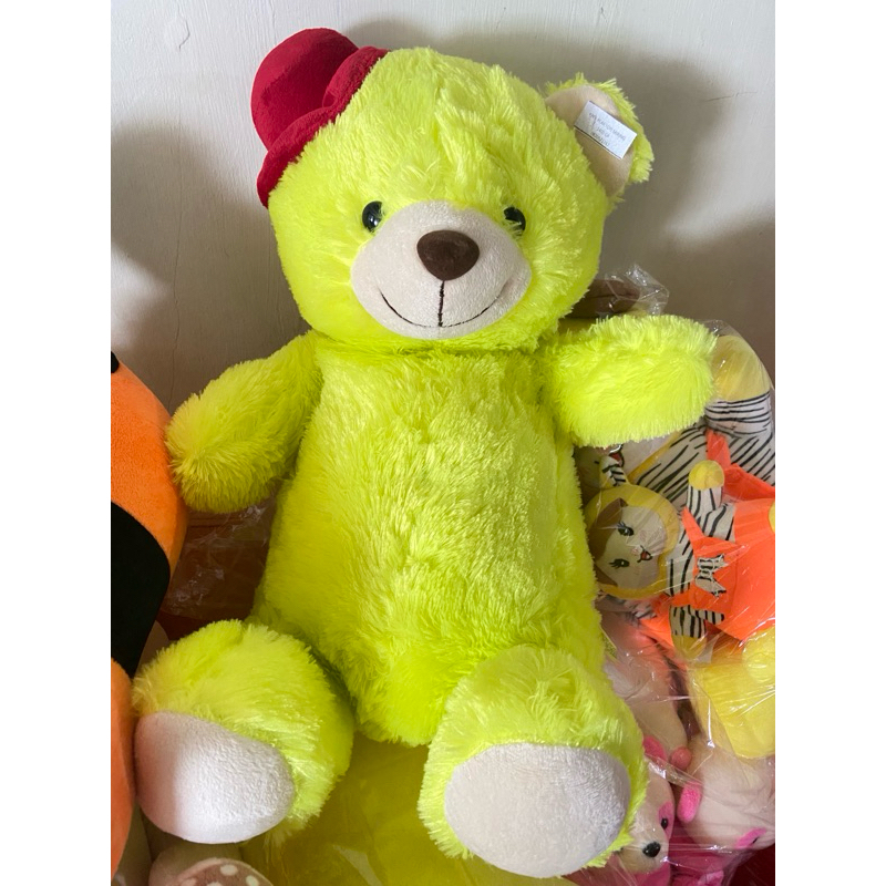 teddy bear kuning topi merah size besar