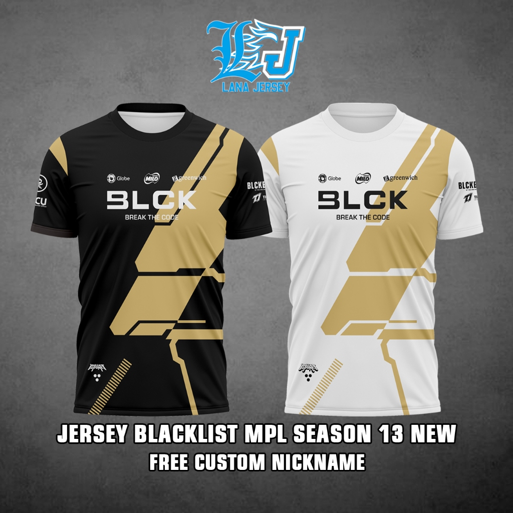 JERSEY Baju Kaos BLACKLIST INTERNATIONAL MPL PH SEASON 13 2024 NEW ( free nickname )