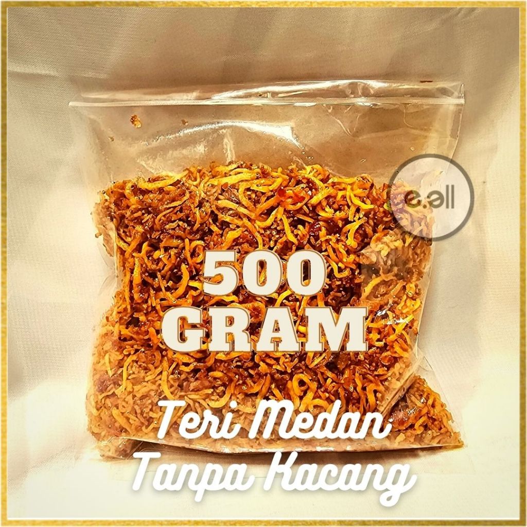 

[PO] Teri Medan Balado Pedas Manis Polos Tanpa Kacang 500gr - cemilan instan enak original