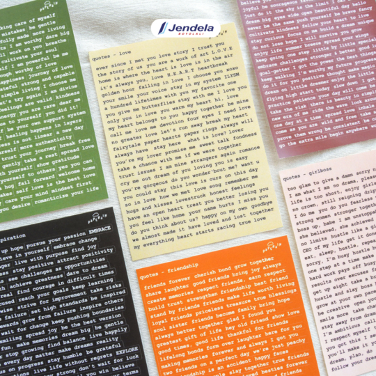 

Sticker Quotes Motivasi Journaling Quotes Sticker Sheet Hiasan ATK