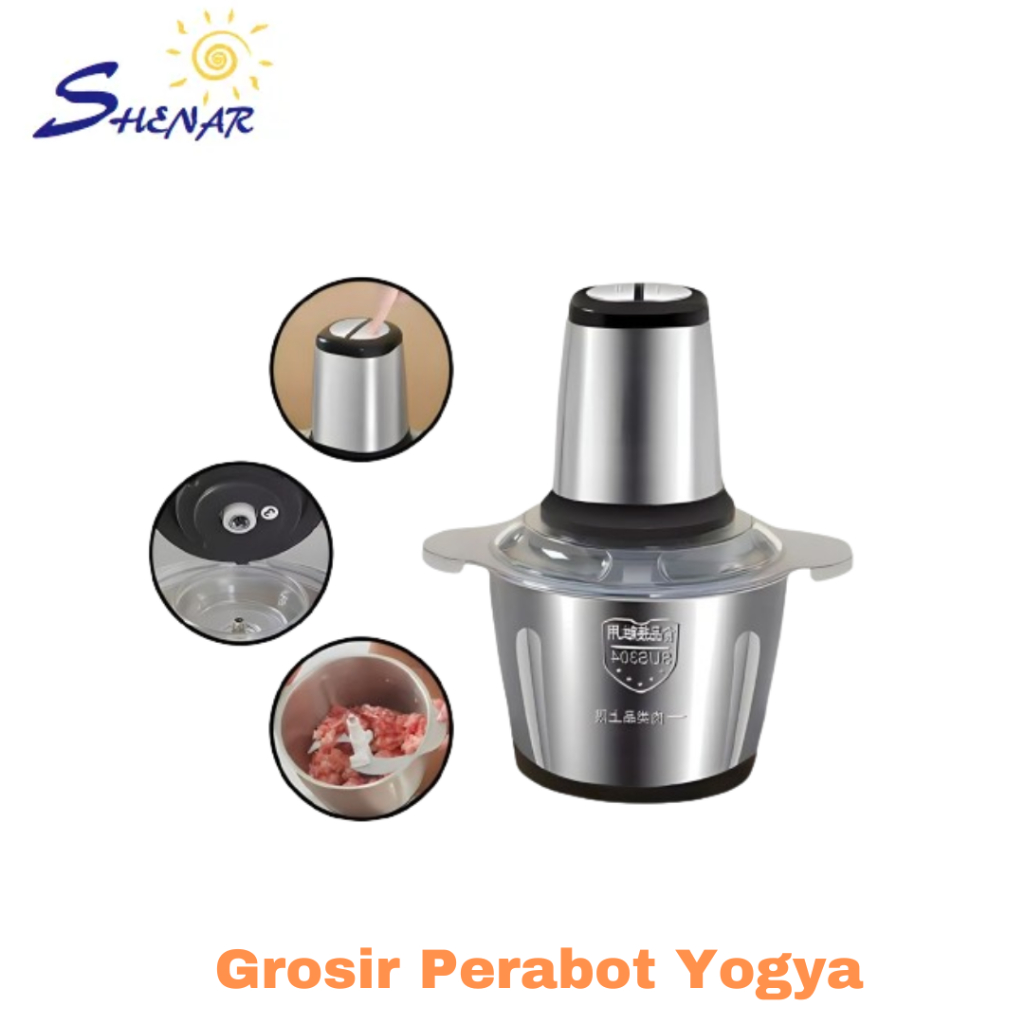 SHENAR Food Blender Electric 2L Food Processor Chopper Stainless